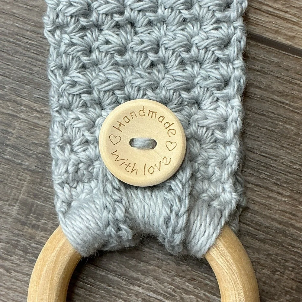 Kitchen Tea Hand Towel Holder Topper Cotton Wood Handcrafted Handmade‎ Crochet